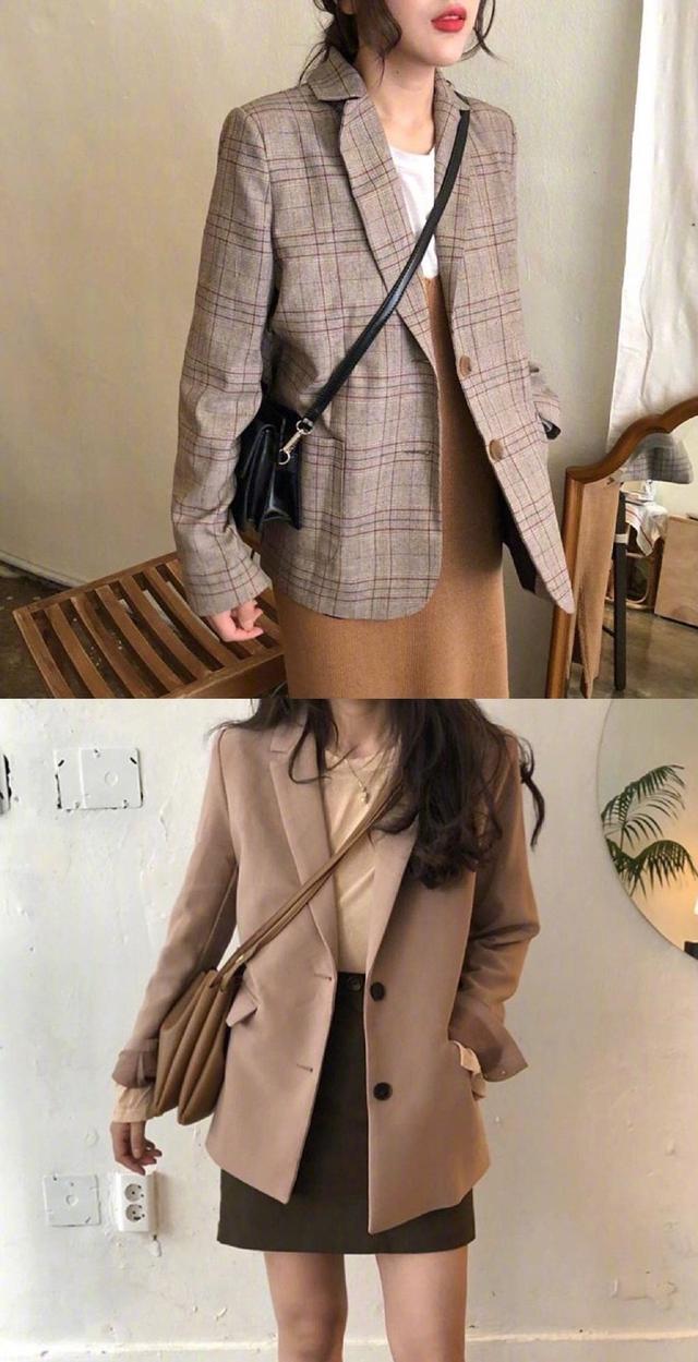 舒适又耐看的韩风穿搭,直筒裙搭配万能针织衫,俏皮又带三分温柔